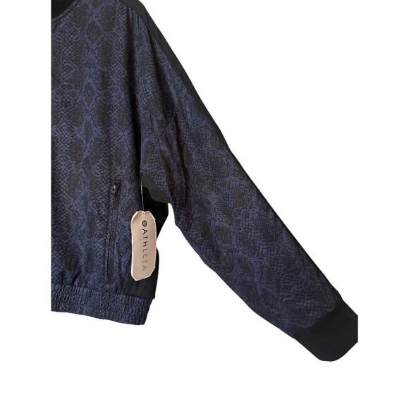 Athleta Women's Full Zip Brooklyn Track Bomber Printed Jacket Size L Multi NWT - Picture 5 of 10